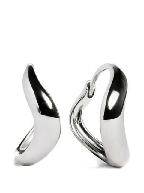 Monica Vinader Swirl huggie earrings - Silver - zdjęcie produktu nr 1