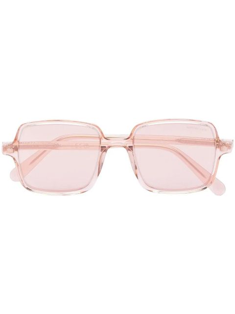 Moncler Eyewear logo-print tinted sunglasses - Neutrals - zdjęcie produktu nr 1