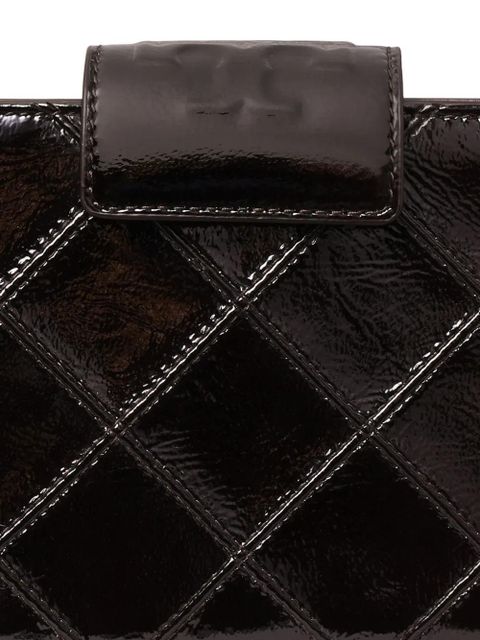 Tory Burch Fleming quilted patent mini bag - Red