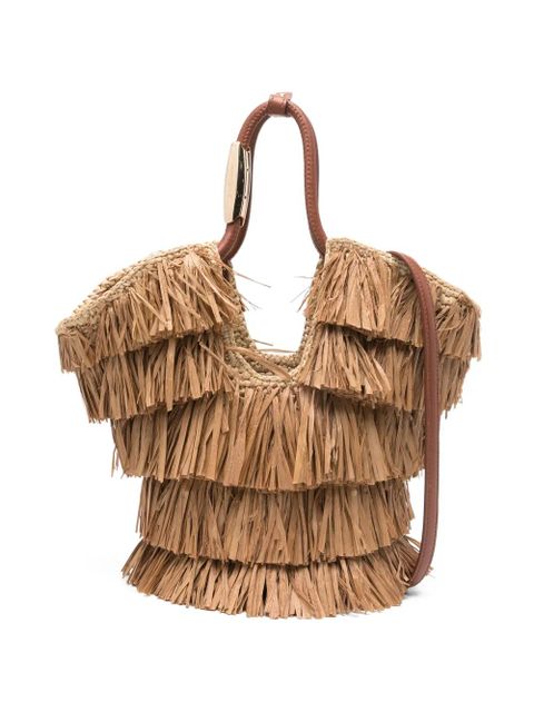 ZIMMERMANN small Goldentime fringed tote bag - Neutrals - zdjęcie produktu nr 1