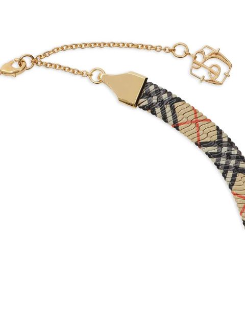 Burberry check print necklace - Gold - zdjęcie produktu nr 2
