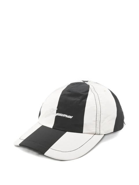 Jacquemus La Casquette Baluchon striped cap - White - zdjęcie produktu nr 1
