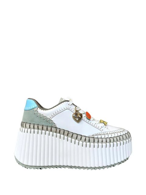 Chloé Nama wedge-heel sneakers - White - zdjęcie produktu nr 1