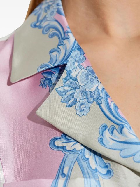 Versace Medusa-print silk shirt - Grey