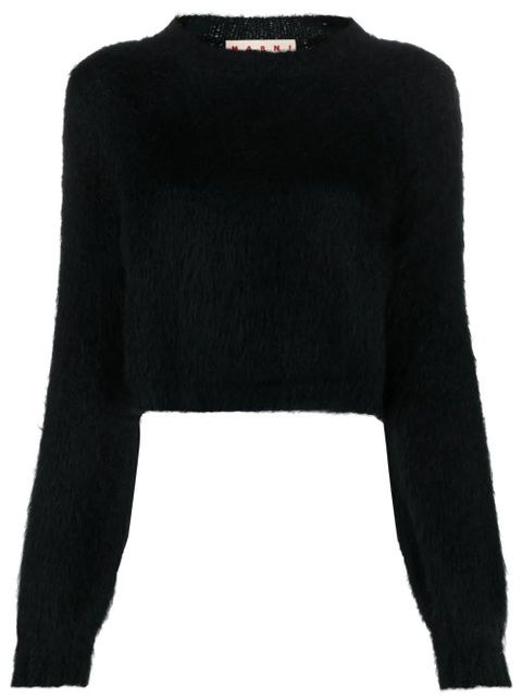 Marni crew-neck brushed jumper - Black - zdjęcie produktu nr 1