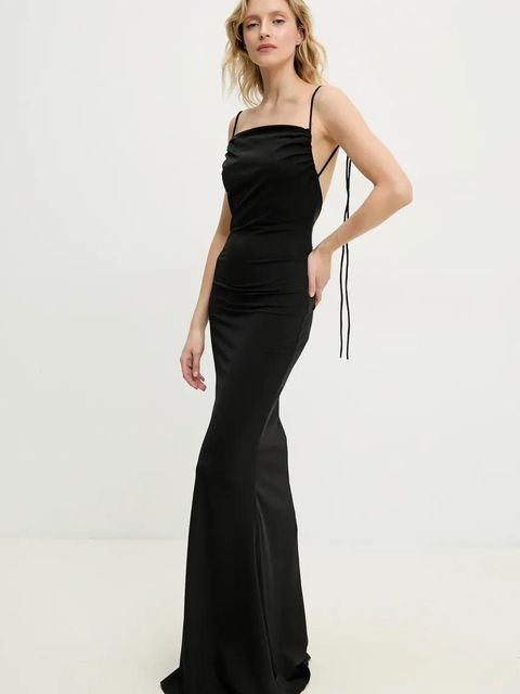 Answear.LAB sukienka kolor czarny maxi rozkloszowana - zdjęcie produktu nr 1