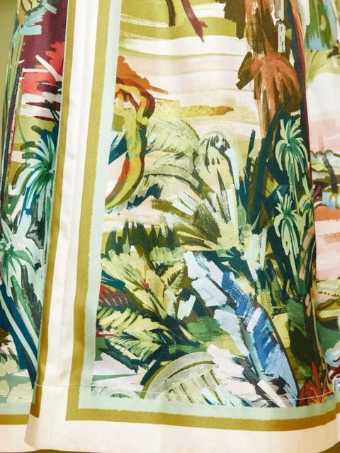 ALEMAIS Jungle Boogie silk trousers - Neutrals