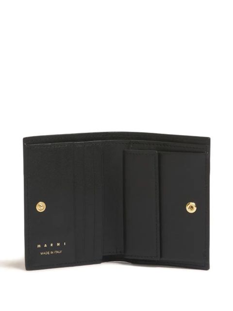 Marni leather python-print bifold wallet - Black - zdjęcie produktu nr 2
