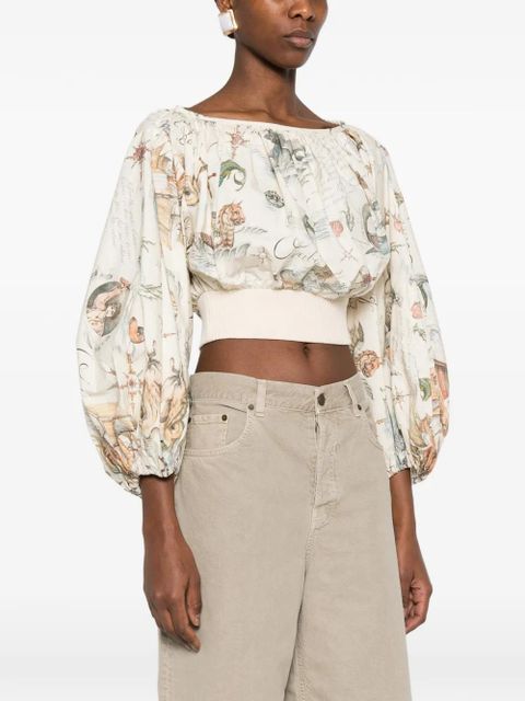ZIMMERMANN printed top - Neutrals