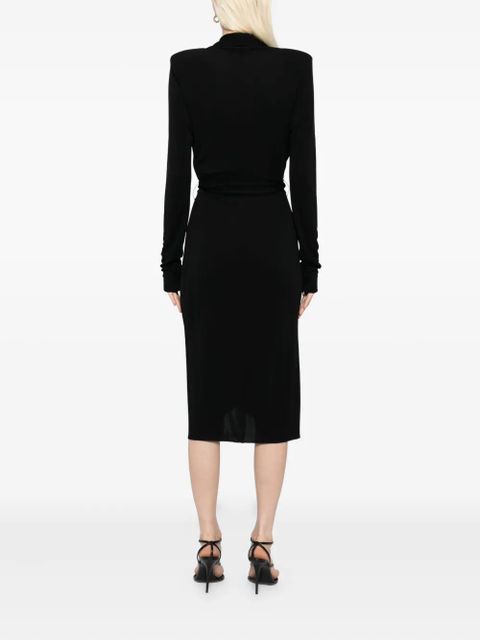 TOM FORD long-sleeves wrap dress - Black