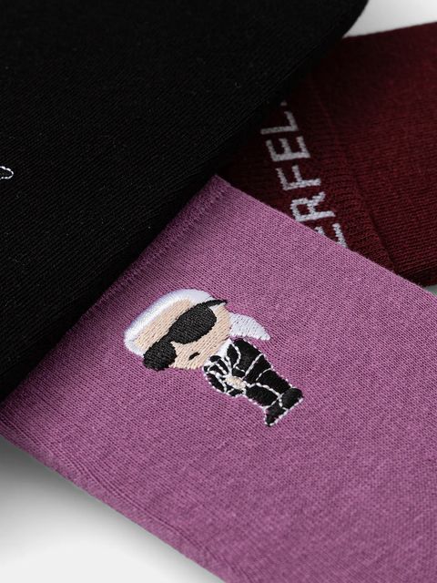 Karl Lagerfeld skarpetki K/IKON 3-pack kolor czarny A4W47037 - zdjęcie produktu nr 2