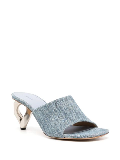 JW Anderson 80mm chain-heel sandals - Blue