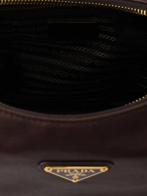 Prada large Explore leather shoulder bag - Brown