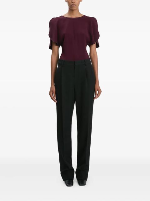 Victoria Beckham pleated straight-leg trousers - Black - zdjęcie produktu nr 2