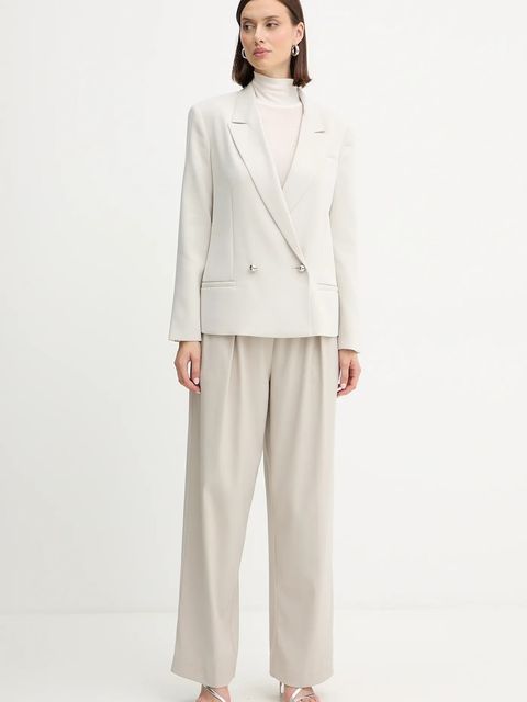 Armani Exchange marynarka kolor beżowy dwurzędowa gładka XW001281 AF16125 - zdjęcie produktu nr 2