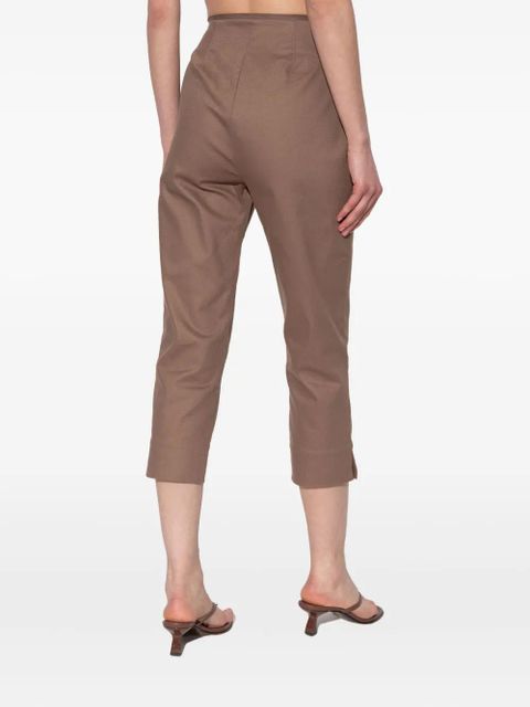 Cult Gaia tailored cropped trousers - Brown