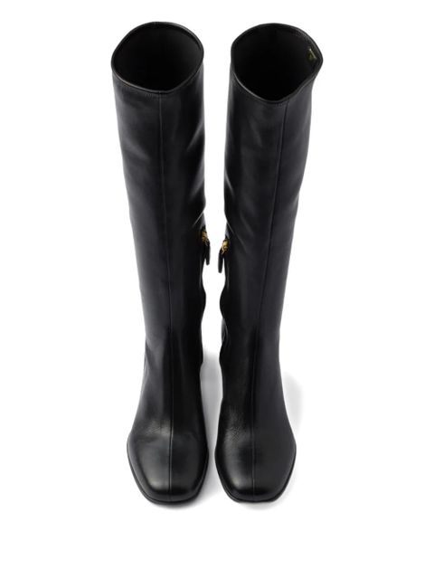 Prada 55mm nappa-leather boots - Black