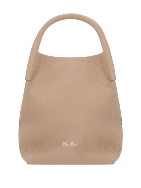 Loro Piana round-handle leather tote bag - Neutrals