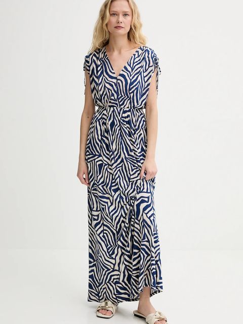 Morgan sukienka kolor granatowy maxi rozkloszowana ROBI - zdjęcie produktu nr 1