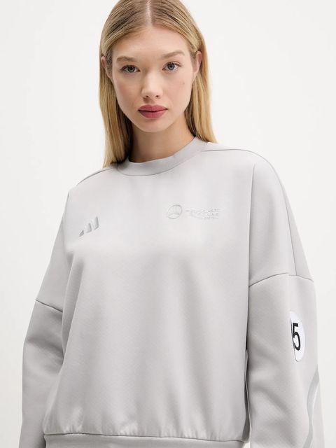 adidas bluza x Mercedes damska kolor szary z nadrukiem JW3480