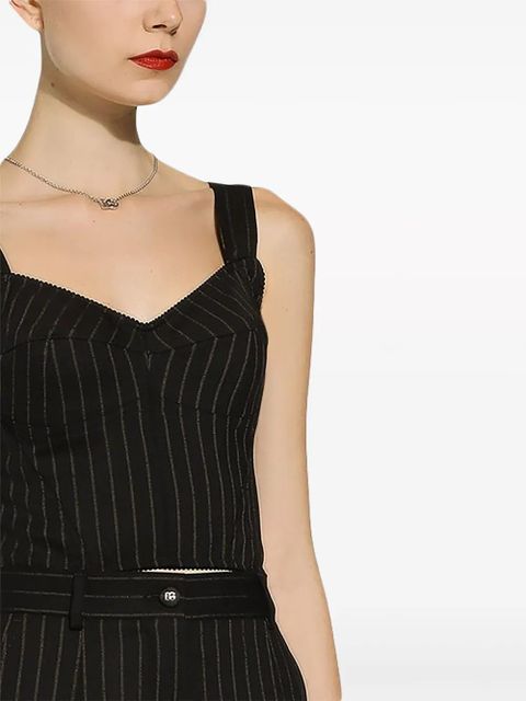 Dolce & Gabbana pinstriped bustier top - Black