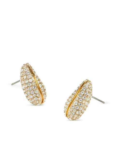 Tory Burch wave pavé earrings - Gold