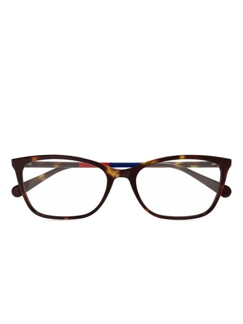Gucci Eyewear rectangle-frame glasses - Brown - zdjęcie produktu nr 1