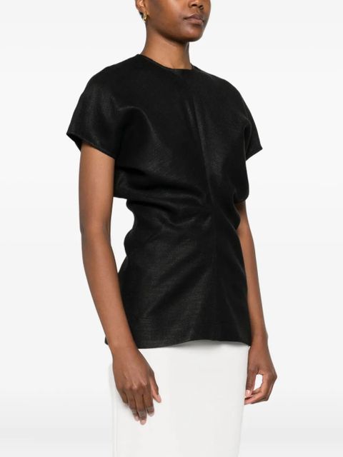 TOTEME ruched-waist top - Black