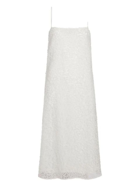 Proenza Schouler Virginie embroidery-detail midi dress - White