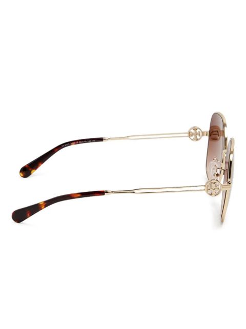 Tory Burch Miller oval-frame logo sunglasses - Gold - zdjęcie produktu nr 2