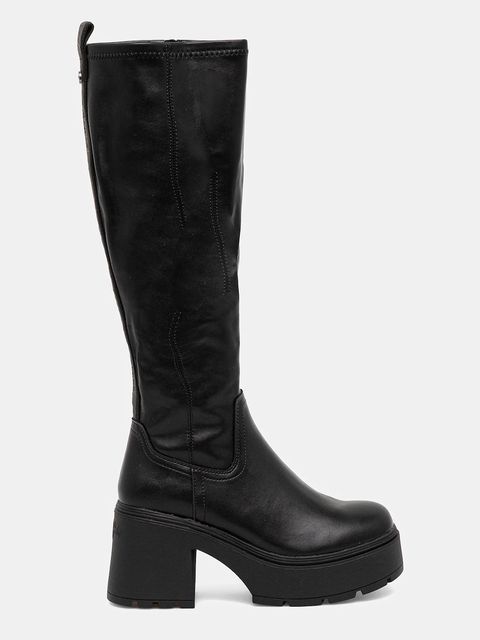 Buffalo kozaki Mila Hi Boot damskie kolor czarny na słupku 1220084-BLK - zdjęcie produktu nr 2