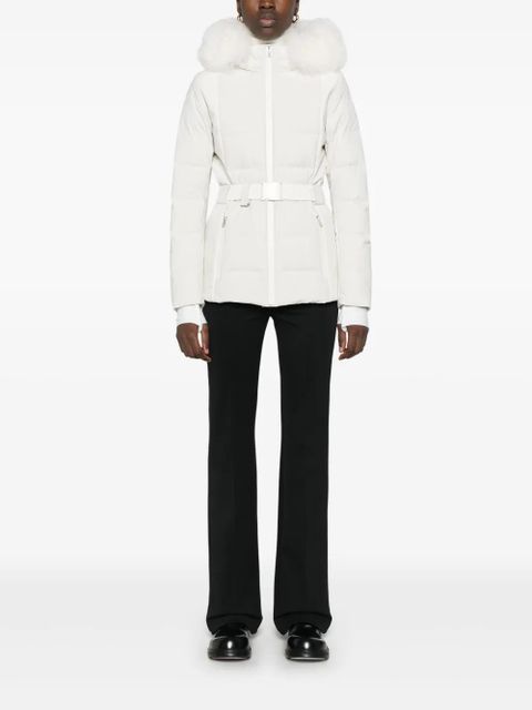 Yves Salomon belted ski jacket - White
