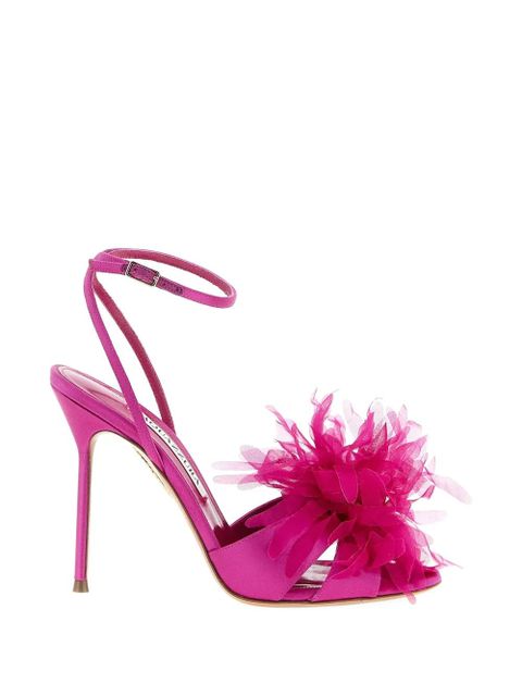 Aquazzura Poème bright flower strap sandals - Pink - zdjęcie produktu nr 1
