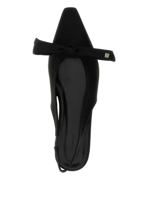 Balenciaga Nano Bow slingback flat pumps - Black