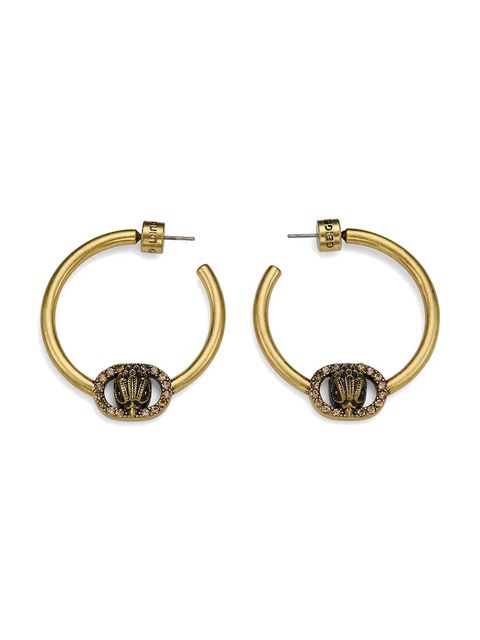 Kurt Geiger London kolczyki damskie metalowe z cyrkonią - zdjęcie produktu nr 2