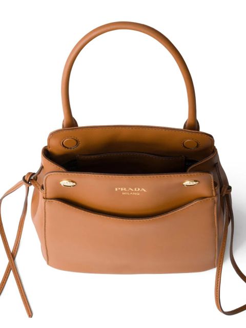 Prada Carry mini leather handbag - Brown