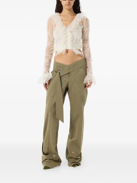 Blumarine ruffled tulle blouse - White - zdjęcie produktu nr 2