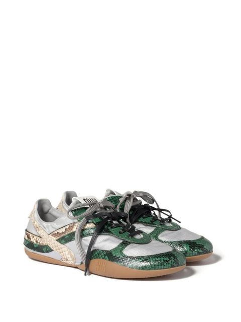 Miu Miu snakeskin-leather sneakers - Grey - zdjęcie produktu nr 1