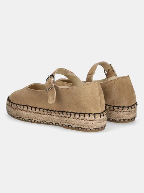 Answear.LAB espadryle zamszowe kolor beżowy na platformie