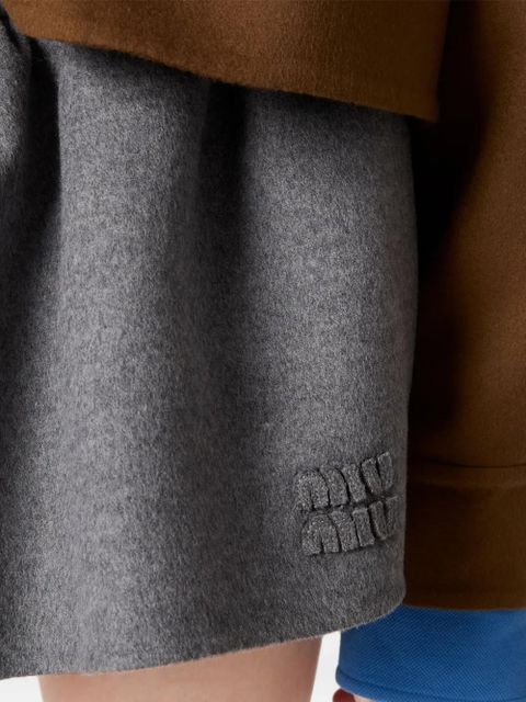 Miu Miu drawstring-waist skirt - Grey