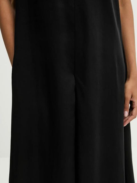 Answear.LAB sukienka kolor czarny midi rozkloszowana