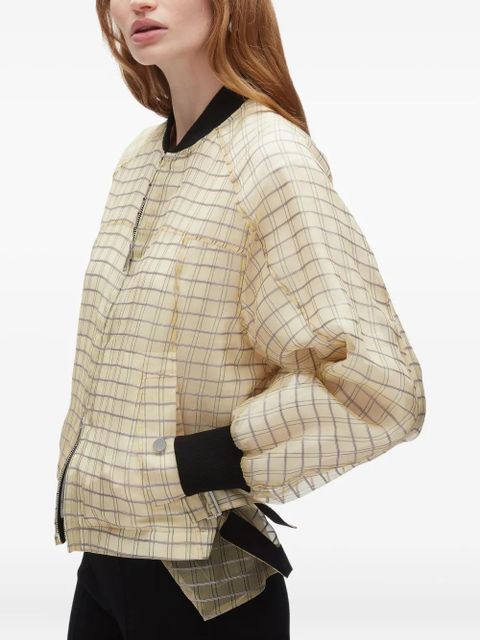 3.1 Phillip Lim checked belted bomber jacket - Neutrals