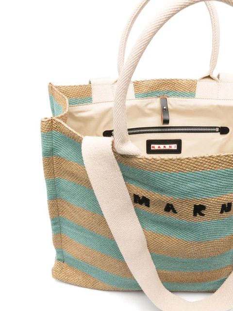 Marni large Basket tote bag - Neutrals