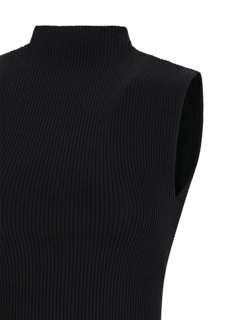 Magda Butrym ribbed-knit high-neck top - Black