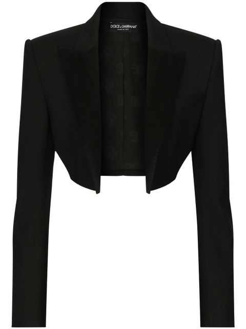 Dolce & Gabbana cropped open-front blazer - Black - zdjęcie produktu nr 1