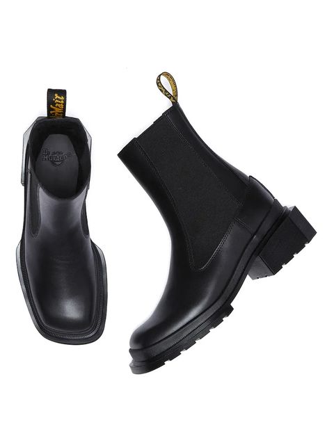 Dr. Martens botki skórzane Maybole Chelsea damskie kolor czarny na słupku DM32069001