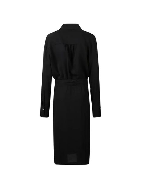 PINKO tie-waist wrap midi dress - Black - zdjęcie produktu nr 2