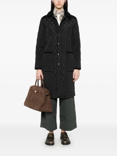 Burberry quilted parka coat - Black