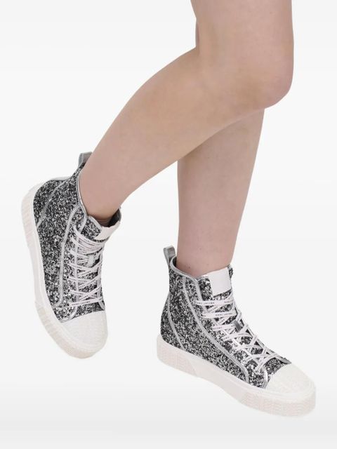 Marc Jacobs sequin high-top sneakers - Silver