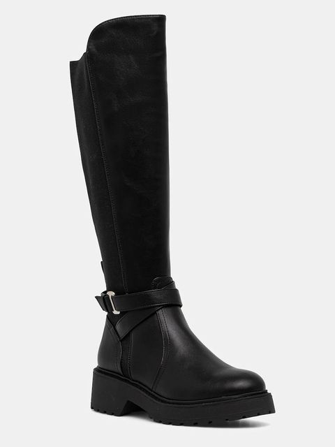 Steve Madden kozaki Caller damskie kolor czarny na platformie 11004962 - zdjęcie produktu nr 1